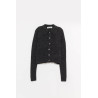 OUR LEGACY CHARCOAL MELANGE MAZZY POLO CARDIGAN